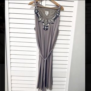 Suzi Chin Maggy Boutique Embellished neck Dress